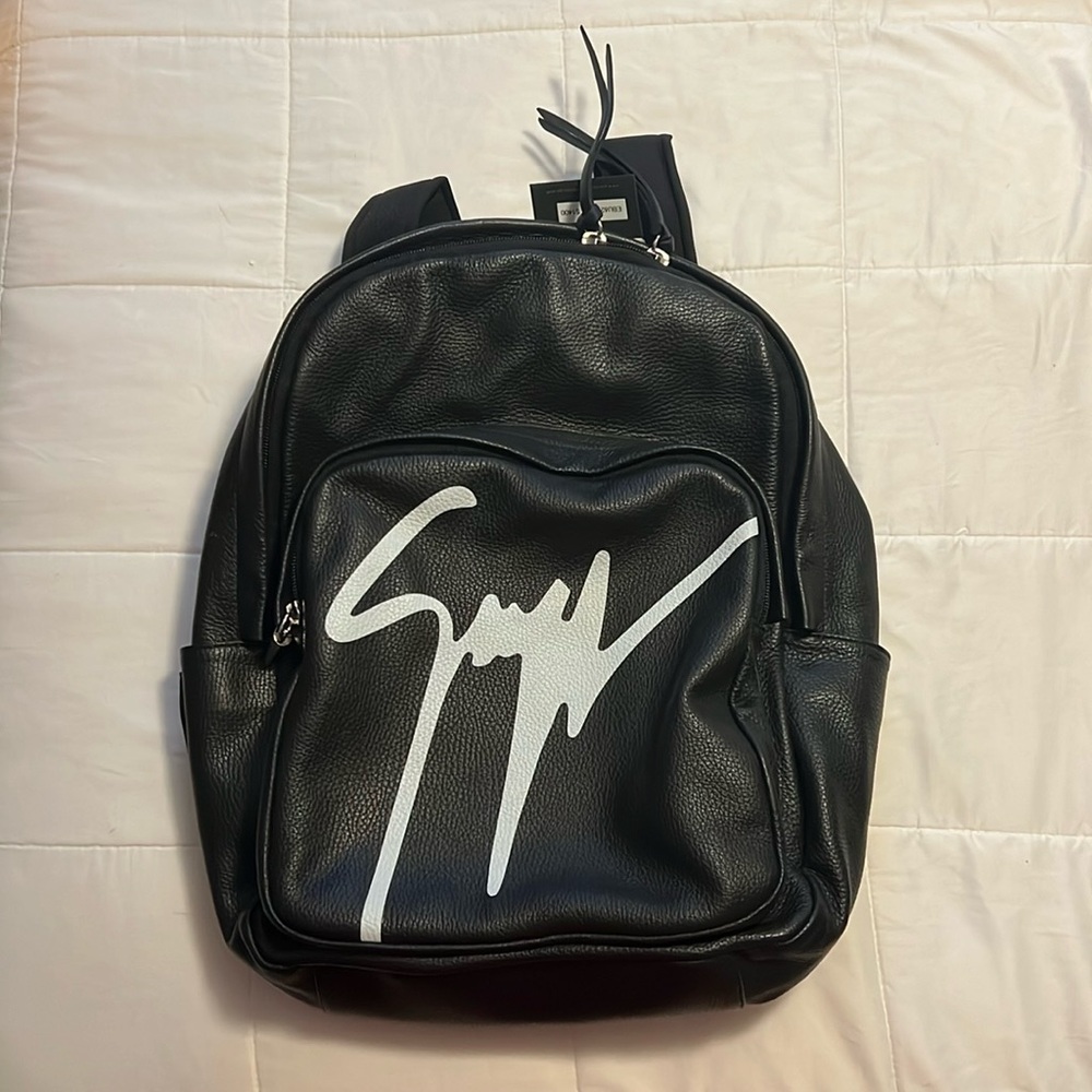 Giuseppe Zanotti design Brand New Black Leather backpack. NWT $1400